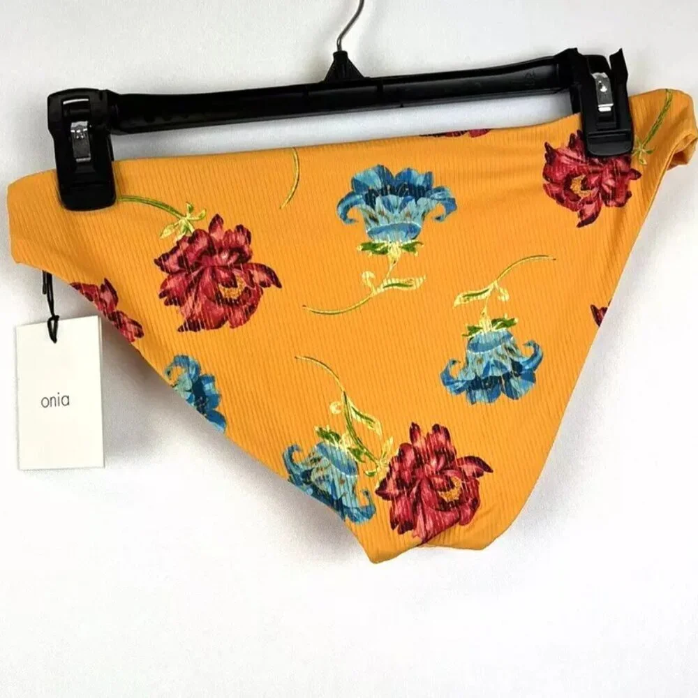 Onia Womens Lilly Swim Bottom Sunflower (Orangish-Yellow Color) Size Large
